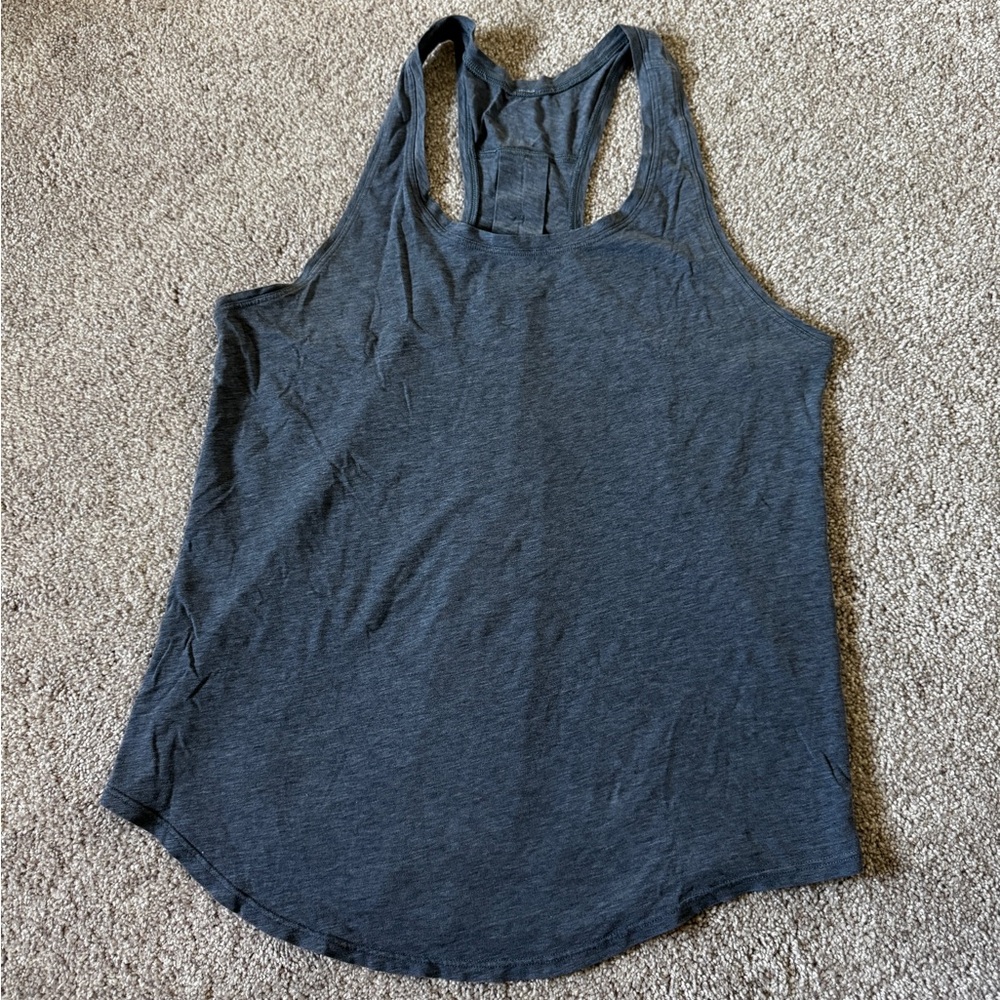 Heather Blue Swiftly Tech w/ Gathered Back